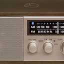 Sangean WR-16SE AM/FM/Bluetooth/Aux-in/USB Phone Charging 45th Anniversary Special Edition Wooden Cabinet Radio (Dark Walnut with Rose Gold)