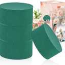 4Pcs Floral Foam Round SUPKING 3.15" Small Green Wet Dry Flower Foam Blocks Florist Plant Foam for Artificial and Fresh Flower Arrangement