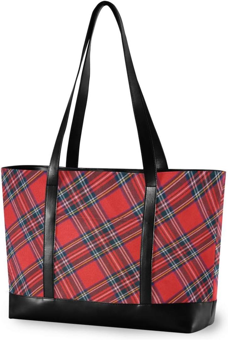 Canvas Laptop Tote Bag for Women - Work & Travel with Zipper (#0006)