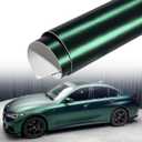 Matte Metallic Dark Green Car Wrap DIY Satin Finish Vehicle Vinyl Film with Air Release Technology, 59.84" x 29.52"
