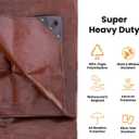WHITEDUCK Super Heavy Duty Poly Tarp Cover 16 Mil with Grommets and Reinforced Edges (Brown- 16 Mil, 10' x 12')