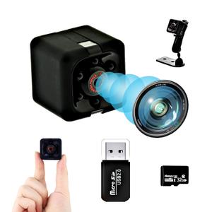 Acbaeta Mini Spy Camera Hidden Camera, 1080P Full HD Nanny Cam Hidden Camera, Mini Camera Spy, Night Vision, Motion Detection, Snapshot, Small Camera for Home, Car, Bike, 32GB TF Card (Black)