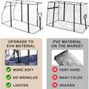 Rain Cover for Wagon, Universal EVA Waterproof Canopy for Collapsible Folding Carts & Strollers, Lightweight All-Weather Windproof Cover with Zippered Side Doors for Camping, Garden Outdoor Activities