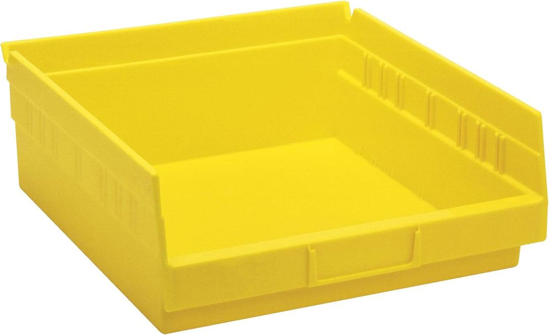 Quantum Storage Systems QSB109YL Economy Part Organizer Yellow Bins 12" L x 12" W x 4" H 8 Pack
