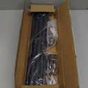 Black Curtain Rods for Windows 66 to 120 inch, 5/8" Diameter Matte Black Small Curtain Rods for Bedroom, Living Room, Kitchen, Outdoor, Farmhouse (30"-124")