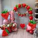 8 PCS 4D Giant Strawberry Balloons 29 Berry Balloons Set with Latex and Red Heart Foil | Sweet Cute Berry First Birthday Party Decorations Supplies