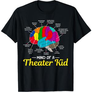 Mind Of A Theater Kid Brain Musical Theatre Gift For Nerd T-Shirt