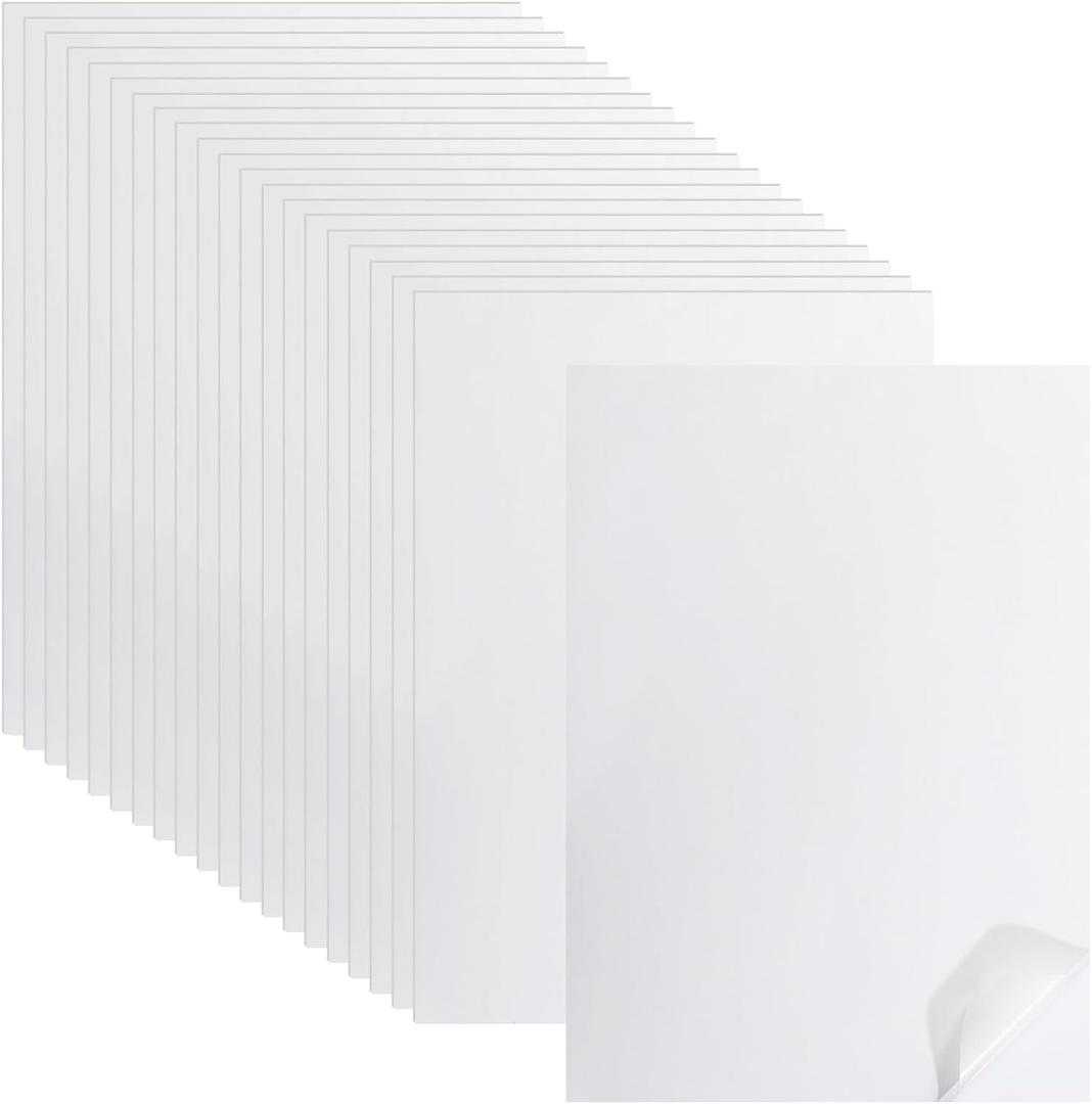 GLOBLELAND 20 Sheets A4 Printable Washi Sticker Paper Translucent Self-Adhesive Paper Handbook DIY Stickers for Printer Diary Album Notebook Scrapbooking Card DIY Arts and Crafts