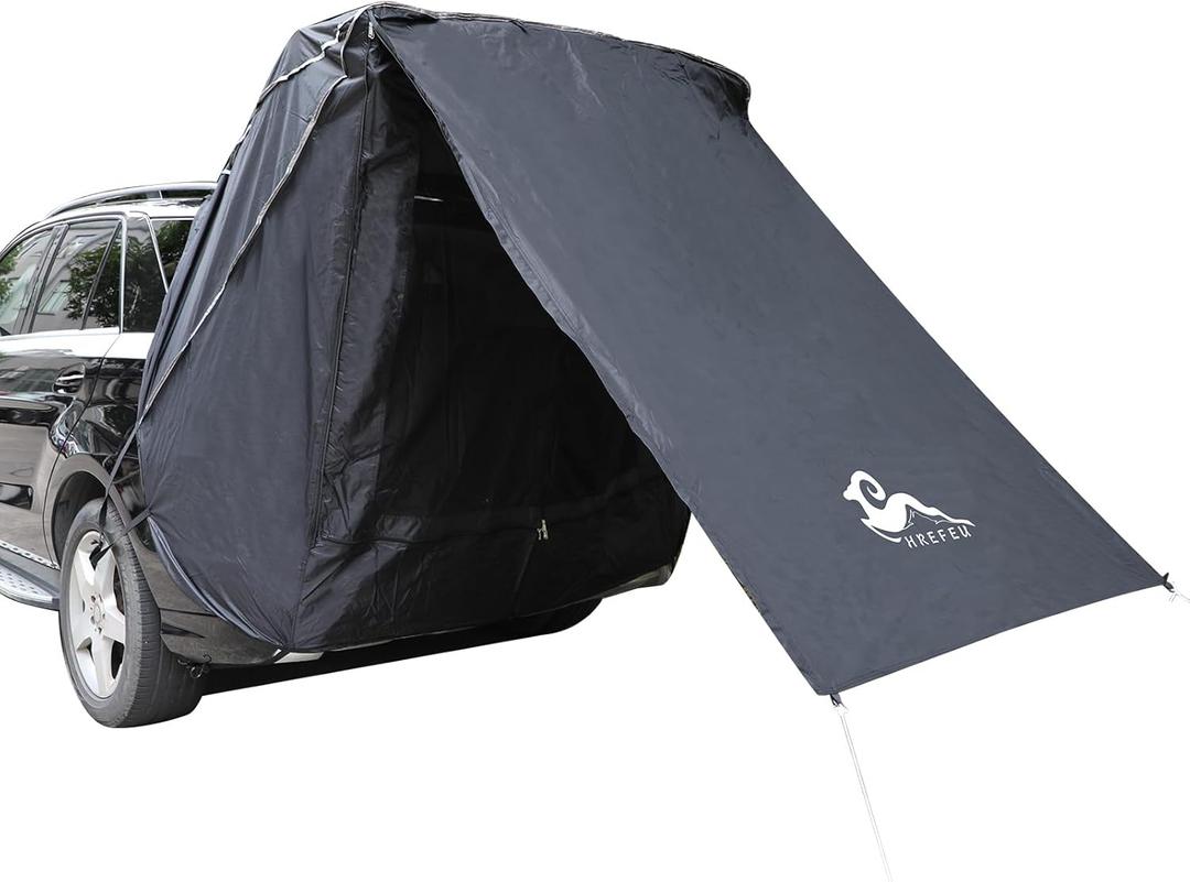 SUV Tent Car Awning, UPF 50++ with Portable Waterproof Storage Bag, Tear-Resistant, Large Space, Good Vision, Smooth Ventilation, Suitable for Outdoor Beach Camping Auto Canopy Shade (Black)
