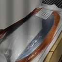 TRAHOME Irregular Asymmetrical Wall Mirror, 48" x 24" Flannel Wrapped Wooden Frame Frame Mirror for Living Room Bathroom Entryway, Hanging or Leaning Against Wall(Orange)