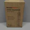 Bonsenkitchen Hand Blender, Immersion Blender with 2 Mixing Speed, Electric Handheld Mixer Portable Stick Mixer with Stainless Steel Blades for Soup, Smoothie, Puree, Baby Food (Single, Black)