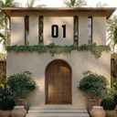 8 Inch Large Metal Letters, Metal House Letters, Modern Black House Address Letter for Outside, Outdoor Address Letter for Apartment Home Street Office Mailbox (C)