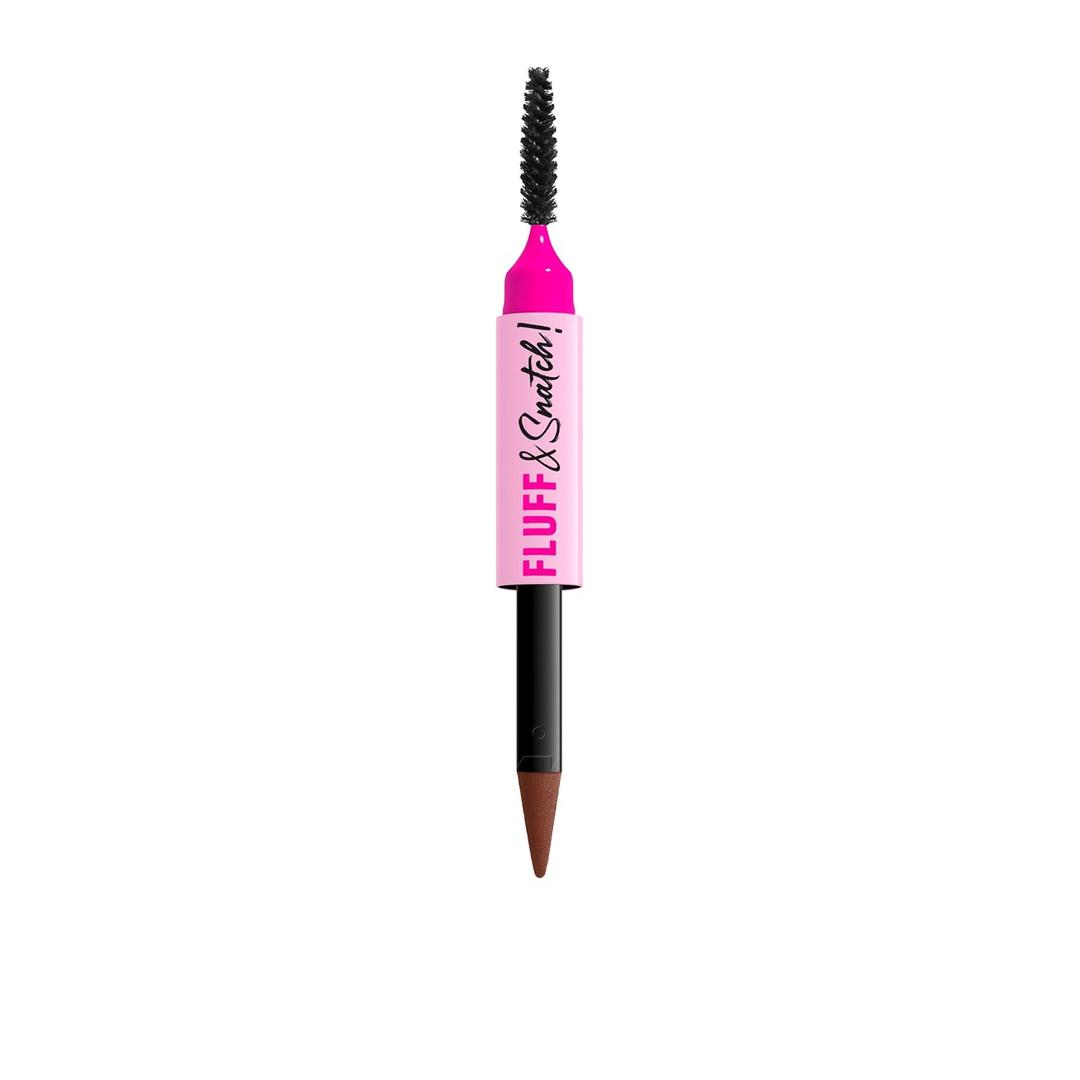 NYX PROFESSIONAL MAKEUP Fluff & Snatch Brow Powder Pen, Cream To Powder Eyebrow Pen For Soft, Defined Brows, Smudge and Transfer-Resistant Formula - Rich Auburn