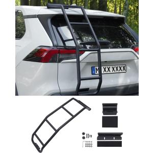 Powerty Rear Ladder for 2019-2024 2025 Toyota RAV4 Accessories, Tailgate Ladders Rear Gate Ladder Kit Left Side for 2019-2025 Toyota RAV4