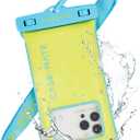 Case-Mate IP68 Waterproof Phone Pouch - Floating Waterproof Phone Case with Crossbody Lanyard - Beach Cruise Ship Travel Essentials - Compatible with All Devices - Touchscreen Friendly - Citrus Splash