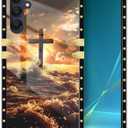 Compatible with Samsung Galaxy A25 5G Case,Dusk Cross for Women Girls Exquisite Patterns Soft TPU Shockproof Protective Phone Case for Samsung Galaxy A25 5G