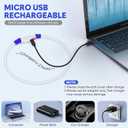 Light Up Dog Collar - Waterproof LED Dog Collar Rechargeble, TPU Cuttable Glow in The Dark Safety Dog Lights for Night Walking(Blue)