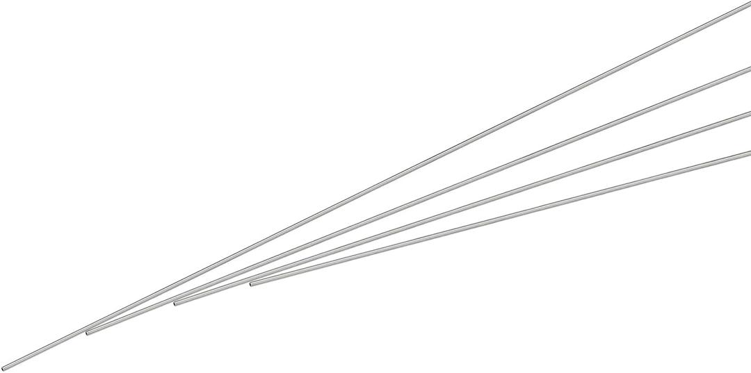 uxcell 304 Stainless Steel Capillary Tube, OD 0.5mm x 0.1mm Wall Thick 300mm Length Metal Tubing for Industry Machinery, 4Pcs