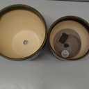 Plant Pots, Flower Pots, Planters for Indoor Plants (6.5 + 5.5inch), Flower Pots for Indoor Plant with Drainage Hole and Saucer, Ceramic Pots for Plants with Hole Mesh Pad, Reactive Glaze Green