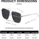 kimorn Polarized Sunglasses Womens Men Retro Oversized Square Vintage Shades Classic Large Metal Sun Glasses K1221