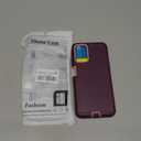 Qinmay Phone Case for Motorola Moto G 5G 2024 Case with HD Screen Protector, Heavy Duty Shockproof & Dropproof 3-Layer Cover Phone Case for Moto G 5G 2024 (6.6"), WineRed Pink