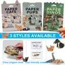 3 x DIY Paper Pups Origami - 50 Sheets Origami Paper Dogs Desk Pets for Dog Lovers, Animal Papers Sculpture for Adults