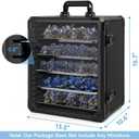 Miniatures Storage Case Miniatures Transport Case Aluminum Alloy Frame with Lock (Large Size)