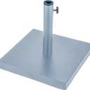 Trademark Innovations Decorative Cement 15" Square 28 lb Umbrella Base (Gray)
