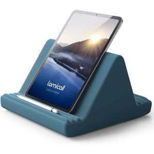 Lamicall Tablet Pillow Stand, Pillow Soft Pad for Lap - Tablet Holder Dock for Bed with 6 Viewing Angles, for iPad Pro 9.7, 10.5, 11, 12.9 Air Mini 4 3, Kindle, Galaxy Tab, E-Reader, Blackish Green