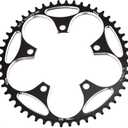 YBEKI 110BCD Chainring - CNC Machined 7075-T6 Aluminum Narrow-Wide Chainwheel for Road Bikes (36-58T Options) | 8-12 Speed Compatible | Ultra-Lightweight | Anti-Drop Design  (Black/Red)