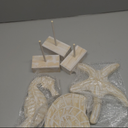 Wooden Stands with Wooden SeaHorse, Wooden SeaShell, and Wooden Starfish