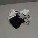 Buauty Crop Tank Top with Built in Bra for Women, Basic Solid Cropped Spaghetti Strap Camisole, Short Workout Fitness Sleeveless Double Layer Longline Bralette Cami Black+White, XS-1