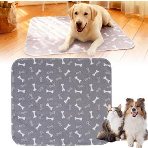 PuppyPads for Dogs,2026 Upgraded Washable Puppy Pad with Pheromones,Reusable Puppy Training Pet Pads with 4-Layer Leak Protection, Leak & Odor Proof, Non-Slip Base, Easy to Clean (Grey, M)