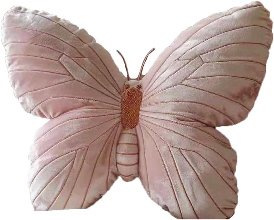 JIANEEXSQ Butterfly Shaped Pillow Home Decorative Creative Cushion Plush Stuffed Pillow, Pink Butterfly Throw Pillow Cushion