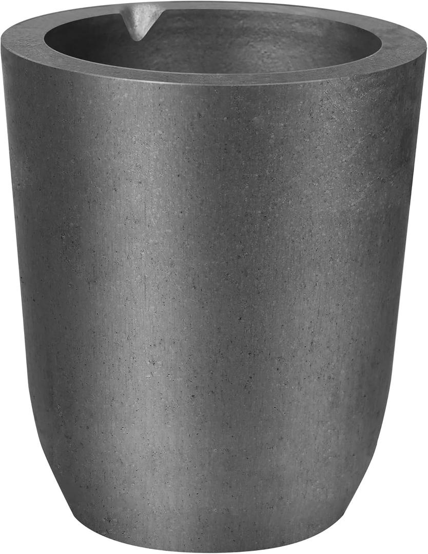 CANALHOUT 1.4kg #1 Silicon Carbide Graphite Crucibles,Crucibles for Melting Metal,Withstand The High Temperature 1800(3272F),Melting Casting Refining Aluminum Gold Silver Copper (1.4KG No.1)