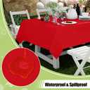 Smiry Disposable Table Cloth 3 Pack, 54 x 108 Inch Waterproof Plastic Tablecloth, Decorative Rectangle Table Covers for Party, Birthday, Picnic, Red