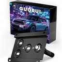 Front License Plate Holder Compatible with Mini Cooper S Countryman Peaceman R60 R61 F55 F56 2014-present No Drill Tow Hook License Plate Bracket, Car Number Frame with Anti-Theft Mounting Screws