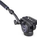 Video Camera Tripod Fluid Head-INNOREL F60,Professional Drag Pan Panoramic Fluid Head with 1/4" and 3/8" Screws Sliding Plate for DSLR Cameras,Camcorders, Telescope Monopod, Max Load 22lbs (F60)