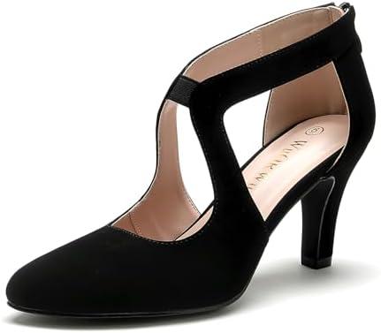 WuORWu Women's Closed Toe Pumps Size 11