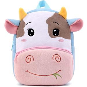 Toddler Backpack for Boys and Girls, Cute Animal Cartoon Mini Backpack Little For Kids 2-6 Years (Cows)