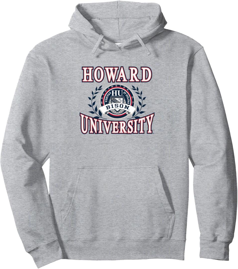 Howard University Bison Laurels Logo Officially Licensed Pullover Hoodie