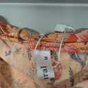 Qearal Women's Casual V Neck 3/4 Sleeve Boho Floral Printed Loose Short Flowy Summer Beach Vacation Dress (Medium, Orange)