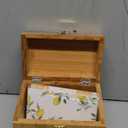 Youeon Bamboo Recipe Box with Cards and Dividers and Pull out Phone Holder, 7 x 4.2 x 5.8 in Kitchen Recipe Card Organizer with 100 Recipe Cards 4"x6", Rustic Recipe Holder, Kitchen Gift