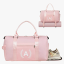 Gym Bag for Women & Men, Fitness Workout Sports Travel Duffle Bag with Wet Pocket & Shoes Compartment, Great Present for Gym Lovers