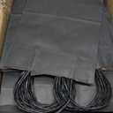 METRONIC Black Paper Gift Bags 8x4.25x10.5 Inches 100 Pack, Medium Kraft Shopping Bag with Handles for Business, Boutique, Party Favors, Retail Stores, Gift Wrap Bulk