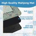 Vintage Green Chinoiserie Floral Bird Mahjong Mat for Table 31.5 x 31.5 in, Gifts for Mahjong Players, Oriental Chinese Plum Blossom Anti-Slip Table Cover Tablecloth for Poker Board Card Game