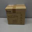 Hanging Trash Can with Lid, Black Bathroom Accessories Set Incluced 3.9 Gallon Small Kitchen Compost Bin, Soap Dispenser with Sponge Holder, Sponges and Trash Bags for Cupboard/Kitchen Bedroom