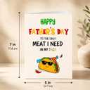 4 x jijAcraft Funny Taco Fathers Day Card for Husband from Wife,5 x 7 Inch Happy Fathers Day Greeting Card with red Envelope, Cute Romantic Fathers Day Gift for Him