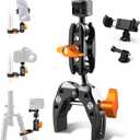 K&F CONCEPT Camera Clamp Mount, Super Clamp Mount Magic Arm with Two 360 Ball Heads, ARRI 1/4" Screw Threads for DSLRs, Action Camera, Tripod, Phone Compatible with Gopro/DJI/Insta360