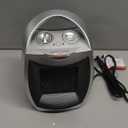 Kismile Small Electric Space Heater,Portable Ceramic Space Heater Fan for Office with Adjustable Thermostat and Overheat Protection ETL Listed for Kitchen, 750W/1500W(Silver)